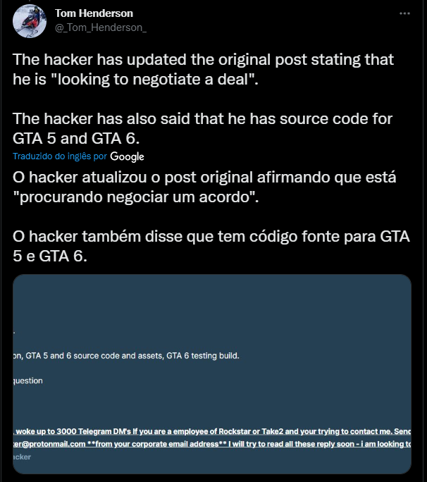 Imagens e vídeos de GTA VI vazam após ataque hacker - tudoep